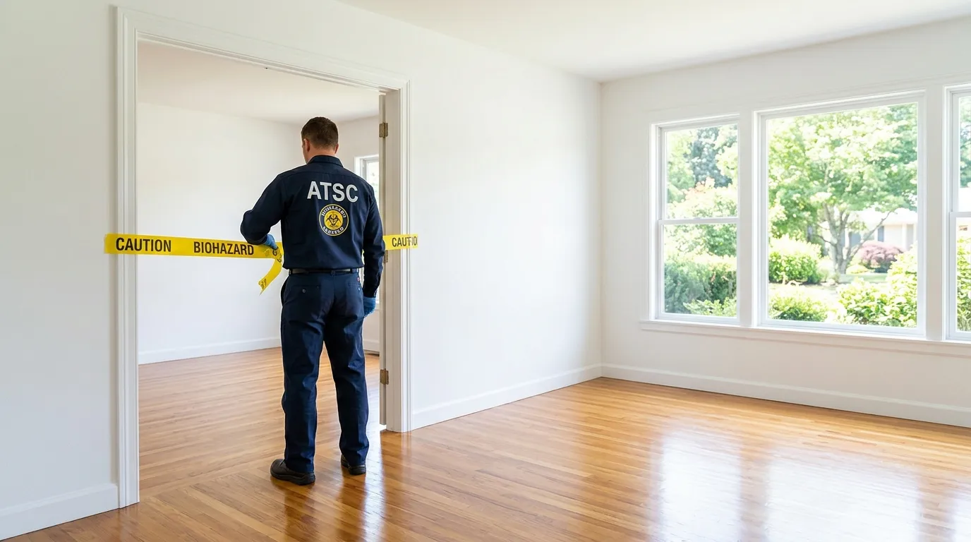 Certified biohazard cleanup crew performing Crime Scene Cleanup in Audubon